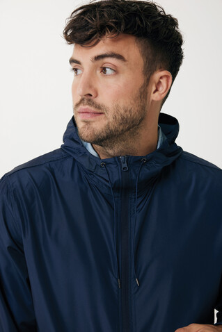 IQONIQ Logan Lightweight Jacke aus recyceltem Polyester navy blau bedrucken, Art.-Nr. T9701.002.S