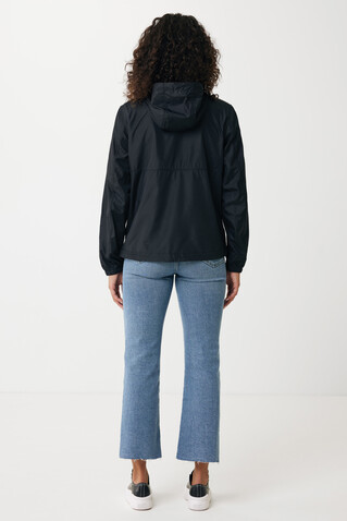 IQONIQ Logan Lightweight Jacke aus recyceltem Polyester schwarz bedrucken, Art.-Nr. T9701.001.XS