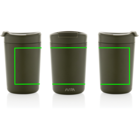 Avira Alya RCS recycelter Stainless-Steel Becher 300ml grün bedrucken, Art.-Nr. P438.028