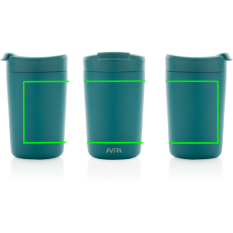 Avira Alya RCS recycelter Stainless-Steel Becher 300ml turkis bedrucken, Art.-Nr. P438.027