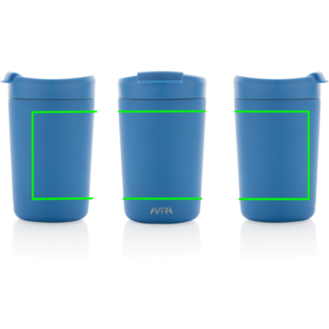Avira Alya RCS recycelter Stainless-Steel Becher 300ml blau bedrucken, Art.-Nr. P438.025
