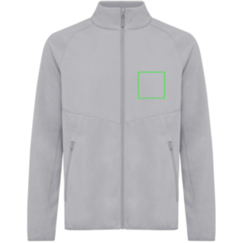 IQONIQ Talung Mikrofleece Jacke aus recyceltem Polyester storm grey bedrucken, Art.-Nr. T9603.027.XXXL