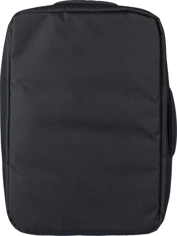 Laptop-Rucksack Eulalia | Recycelt | 12 l – Schwarz bedrucken, Art.-Nr. 001999999_1202789