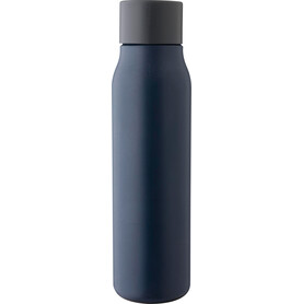 Doppelwandige Trinkflasche aus recyceltem Edelstahl (600 ml) Cassian – Blau bedrucken, Art.-Nr. 005999999_1202790