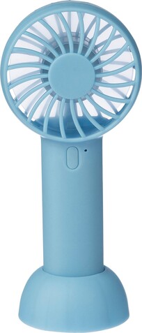 Elektrischer ABS-Handventilator Oren – Hellblau bedrucken, Art.-Nr. 018999999_1202839