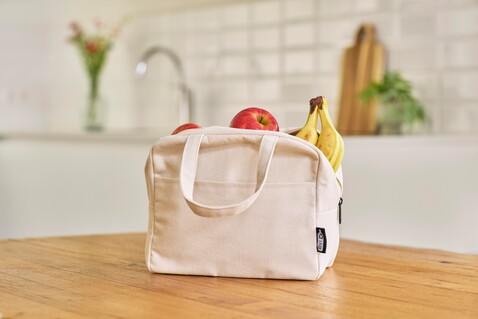 Recycelte Kühltasche aus Polycotton (330 g/m²) Elowen – beige bedrucken, Art.-Nr. 357999999_1204071 Recycelte Kühltasche aus Polycotton (330 g/m²) Elowen – beige bedrucken, Art.-Nr. 357999999_1204071