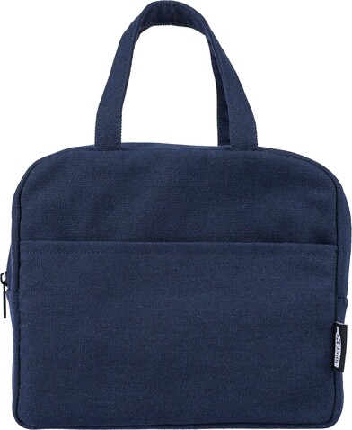 Kühltasche aus recyceltem Poly-Baumwollgewebe (330 g/m2) Elowen – Blau bedrucken, Art.-Nr. 005999999_1204071