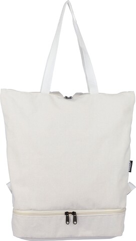 Recyceltes Poly-Baumwollgewebe (330 g/m2) Rucksack Osric – beige bedrucken, Art.-Nr. 357999999_1204074