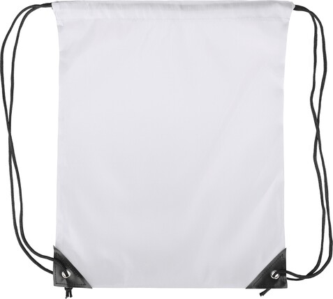 Turnbeutel aus Polyester Stef – Weiß bedrucken, Art.-Nr. 002999999_1204075