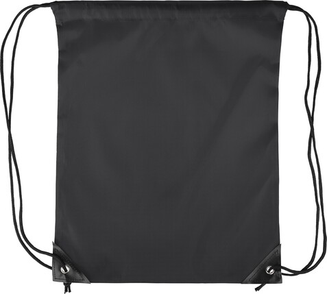 Rucksack Stef | Kordelzug – Schwarz bedrucken, Art.-Nr. 001999999_1204075