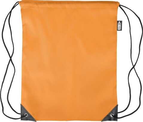 rPET 210D Polyester Rucksack mit Kordelzug Calix – Orange bedrucken, Art.-Nr. 007999999_1204076