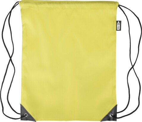rPET 210D Polyester Rucksack mit Kordelzug Calix – Gelb bedrucken, Art.-Nr. 006999999_1204076