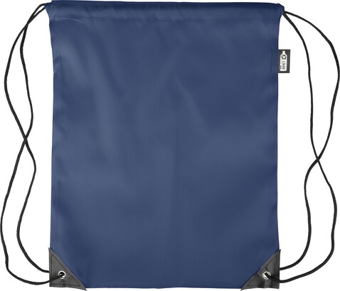 Recyceltem turnbeutel aus Polyester Enrique – Blau bedrucken, Art.-Nr. 005999999_1204076