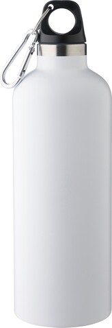 Flasche Lysandra | Recycelter Edelstahl | 500 ml | 12h kalt, 8h warm – Weiß bedrucken, Art.-Nr. 002999999_1204262
