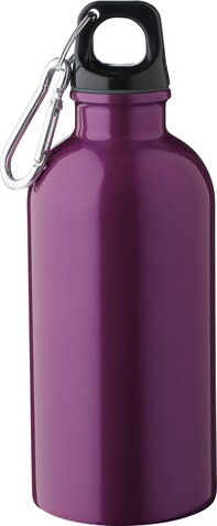 Einwandige Flasche aus recyceltem Edelstahl (400 ml) Sable – Violett bedrucken, Art.-Nr. 024999999_1204264