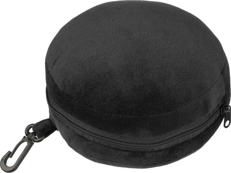 Reisekissen Leontine | 2-in-1 mit Schlafmaske – Schwarz bedrucken, Art.-Nr. 001999999_1206636