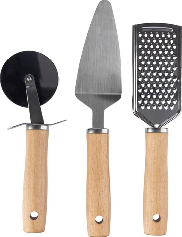 Küchenset aus Metall und Holz Sylvan – Braun bedrucken, Art.-Nr. 011999999_1206871