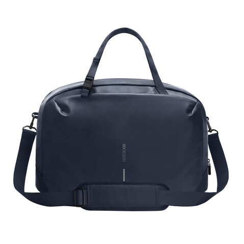 Urban wasserabweisende Wochenendtasche navy blau, grau bedrucken, Art.-Nr. P706.2925