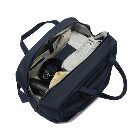 Urban wasserabweisende Wochenendtasche navy blau, grau bedrucken, Art.-Nr. P706.2925