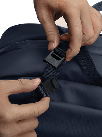 Urban wasserabweisende Wochenendtasche navy blau, grau bedrucken, Art.-Nr. P706.2925