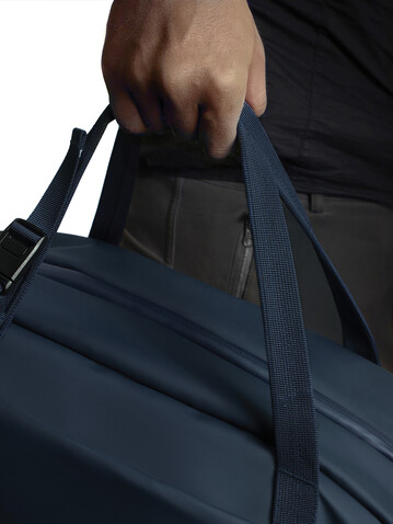 Urban wasserabweisende Wochenendtasche navy blau, grau bedrucken, Art.-Nr. P706.2925