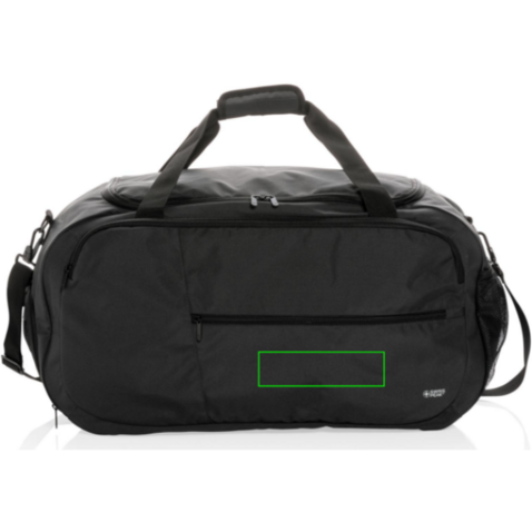 Swiss Peak AWARE™ RPET Sporttasche schwarz bedrucken, Art.-Nr. P707.151