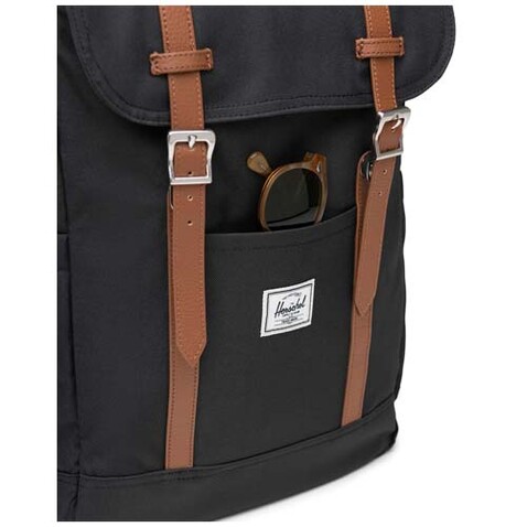 Herschel Retreat™ recycelter Laptop-Rucksack 23 L, schwarz bedrucken, Art.-Nr. 12069190