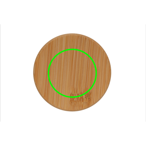 Doppelwandiges Borosilikatglas mit Bambusdeckel 350ml transparent bedrucken, Art.-Nr. P432.170