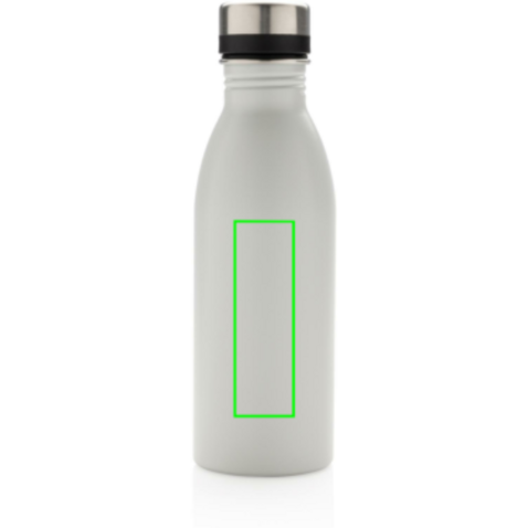 Deluxe Wasserflasche aus RCS recyceltem Stainless-Steel weiß bedrucken, Art.-Nr. P435.713