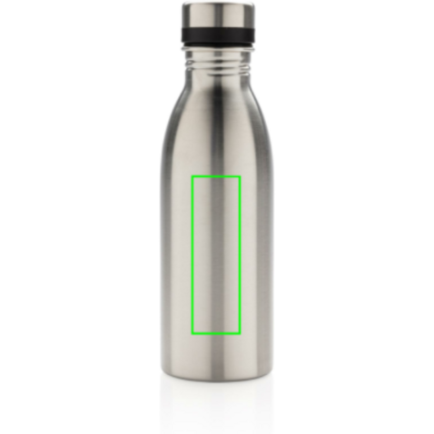 Deluxe Wasserflasche aus RCS recyceltem Stainless-Steel silber bedrucken, Art.-Nr. P435.712