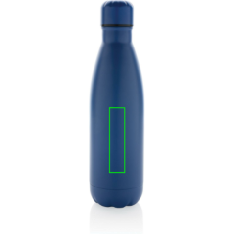 Eureka einwandige Wasserflasche aus RCS rec. Stainless-Steel blau bedrucken, Art.-Nr. P435.725