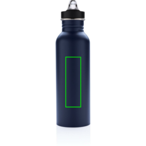 Deluxe Sportflasche aus Edelstahl navy blau bedrucken, Art.-Nr. P436.420