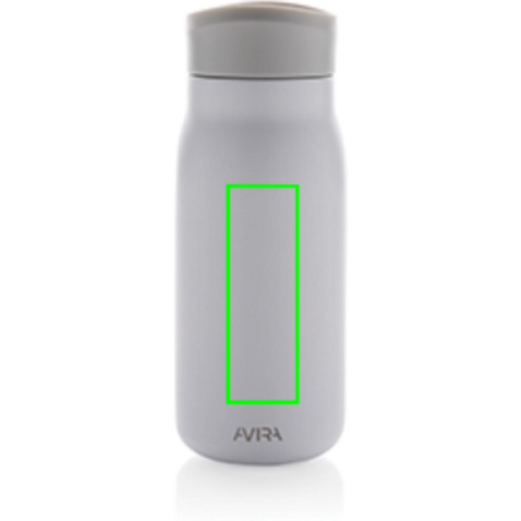 Avira Ain 150ml Reiseflasche aus RCS rec. Stainless-Steel weiß bedrucken, Art.-Nr. P438.053