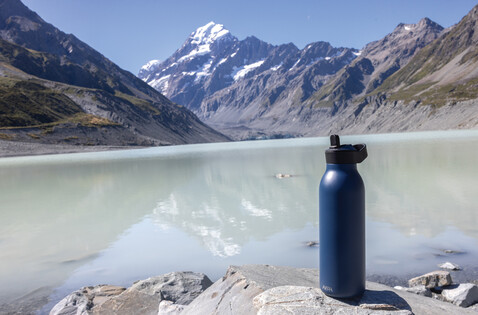 Avira Ara RCS Re-Steel Fliptop Wasserflasche 500ml navy blau bedrucken, Art.-Nr. P438.080