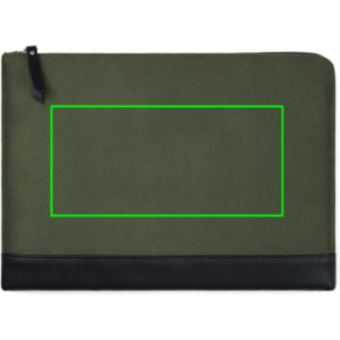 VINGA Marlow 16&quot; Laptop Sleeve aus RCS recyceltem Polyester grün, schwarz bedrucken, Art.-Nr. V7880709