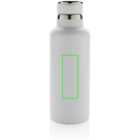 Hydro Vakuumflasche aus RCS recycel. Stainless-Steel weiß bedrucken, Art.-Nr. P435.553