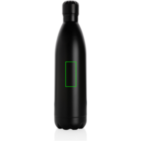 Solid Color Vakuum Stainless-Steel Flasche 1L schwarz bedrucken, Art.-Nr. P436.911