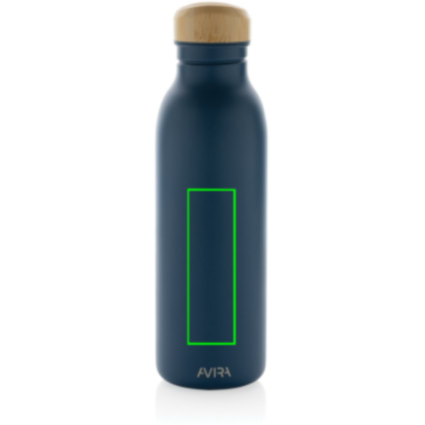 Avira Alcor 600ml Wasserflasche aus RCS rec. Stainless-Steel navy blau bedrucken, Art.-Nr. P438.065