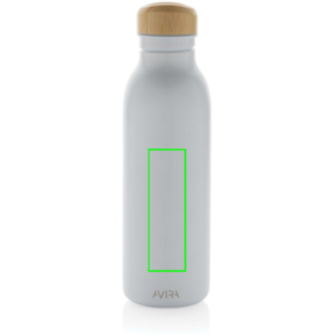Avira Alcor 600ml Wasserflasche aus RCS rec. Stainless-Steel weiß bedrucken, Art.-Nr. P438.063