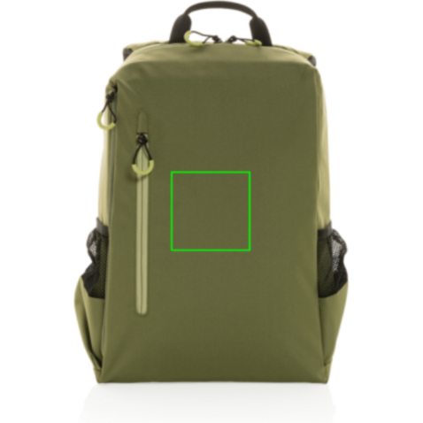 Impact AWARE™ Lima 15.6&quot; RFID Laptop-Rucksack grün, grün bedrucken, Art.-Nr. P763.157