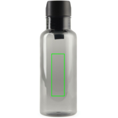 VINGA Balti 600ml Flasche aus RCS recyceltem PET schwarz bedrucken, Art.-Nr. V433001 VINGA Balti 600ml Flasche aus RCS recyceltem PET schwarz bedrucken, Art.-Nr. V433001