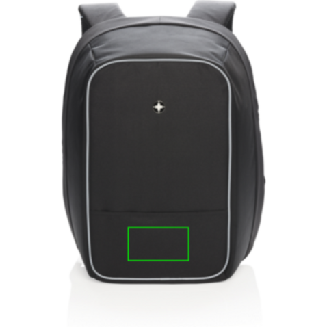 Swiss Peak 15,6&quot; Anti-Diebstahl Laptop-Rucksack schwarz bedrucken, Art.-Nr. P763.091