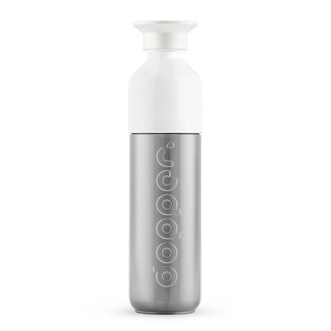 Dopper Insulated Silver | 350 ml – silber/weiß bedrucken, Art.-Nr. 325999999_1247520
