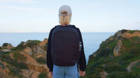 Swiss Peak Aware™ Edin 100% RPET 15,6&quot; Laptop Rucksack schwarz bedrucken, Art.-Nr. P763.4801