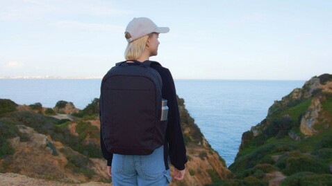 Swiss Peak Aware™ Edin 100% RPET 15,6&quot; Laptop Rucksack schwarz bedrucken, Art.-Nr. P763.4801