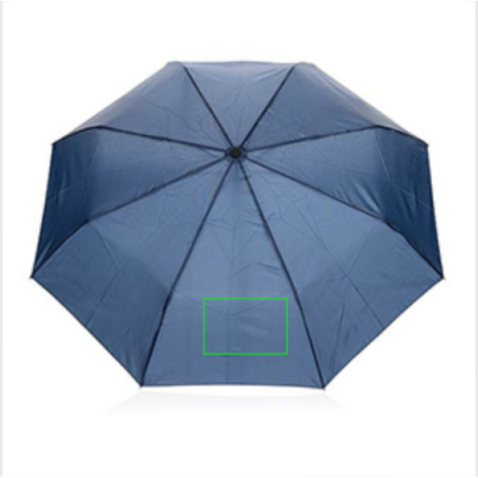 Yara 21“ AWARE™ rPET Regenschirm mit Karabiner navy blau bedrucken, Art.-Nr. P850.7125