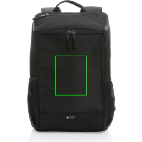 Swiss Peak AWARE™ 1200D Deluxe Kühlrucksack schwarz bedrucken, Art.-Nr. P422.431