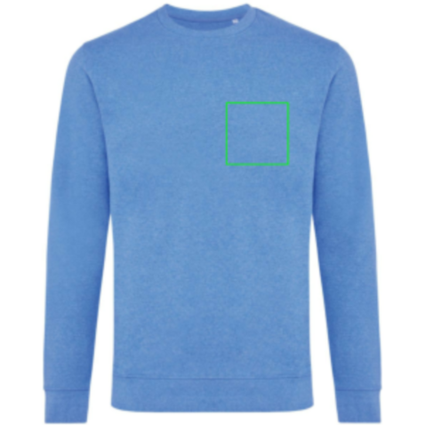 IQONIQ Denali ungefärbt. Rundhals-Sweater aus recycelter BW heather blue bedrucken, Art.-Nr. T9301.024.XXXL IQONIQ Denali ungefärbt. Rundhals-Sweater aus recycelter BW heather blue bedrucken, Art.-Nr. T9301.024.XXXL