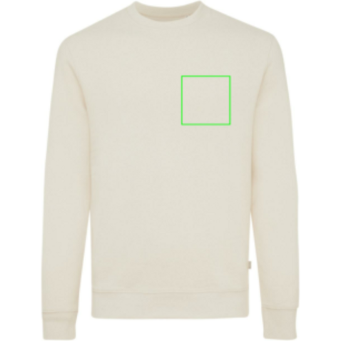 IQONIQ Denali ungefärbt. Rundhals-Sweater aus recycelter BW natural raw bedrucken, Art.-Nr. T9301.018.XXXL