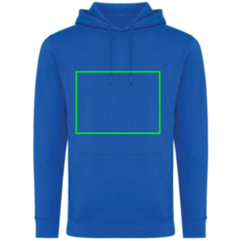 IQONIQ Jasper Hoodie aus recycelter Baumwolle Königsblau bedrucken, Art.-Nr. T9400.025.S